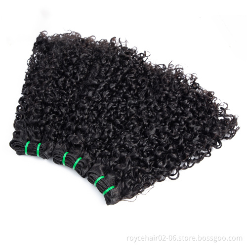 10A 11A 12A Grade Virgin Brazilian Human Hair Cuticle Aligned Fumi Pixie Curl Super Double Drawn Hair Extensions